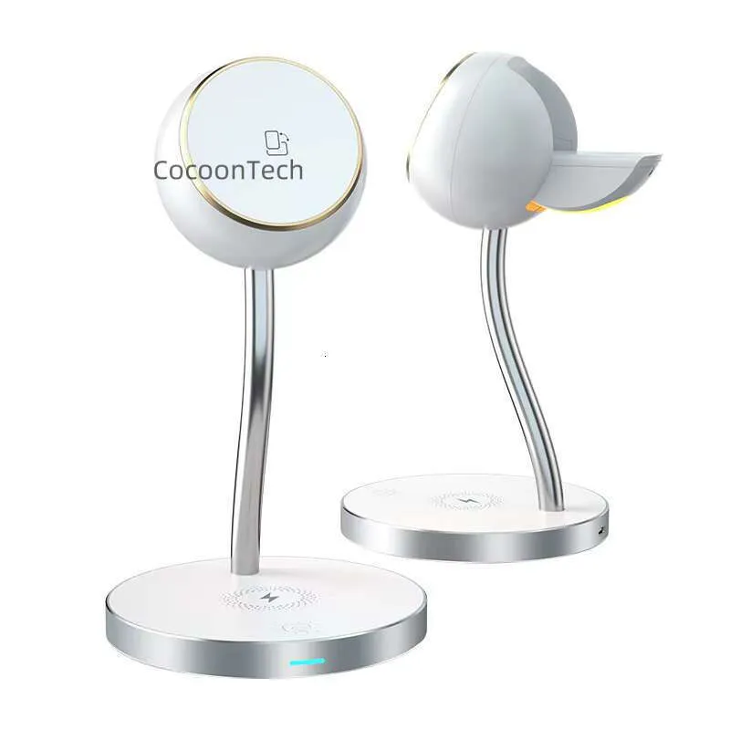 Bedhead Desktop Touch LED Light Mobile Phone Charging Stand 3-in-1 Wireless Charger_voghion.com