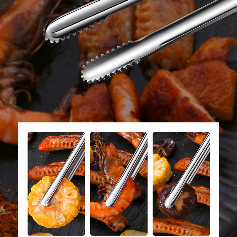 Nuove pinze per griglia in acciaio inossidabile, utensili da cucina per barbecue, accessori da cucina in argento, articoli per campeggio, spedizione gratuita_voghion.com