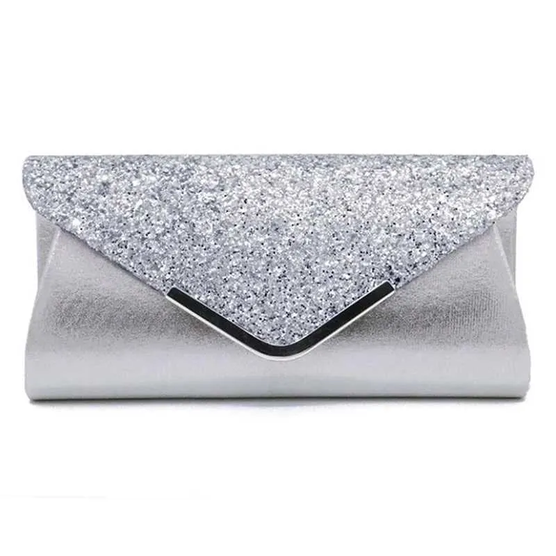 Elegant Women's Clutch Evening Bag With Chain Shoulder Strap_voghion.com