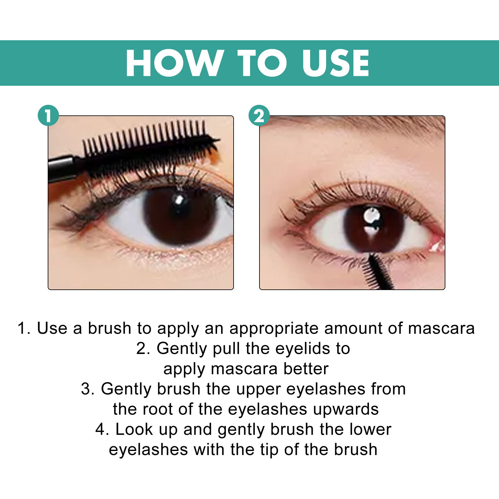 Ouhoe Waterproof Black Mascara Curling Slender Thick Natural Look_voghion.com