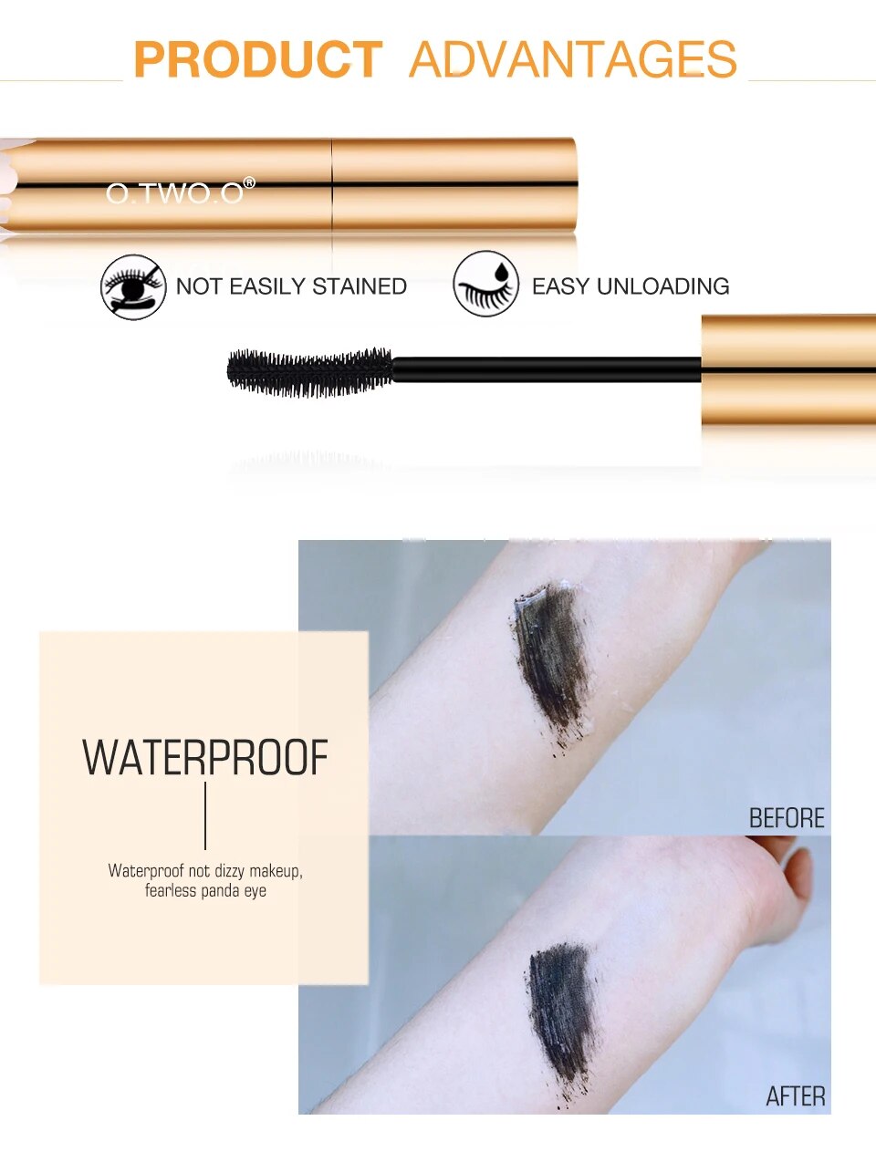 Professional Waterproof Curling Mascara For Natural Black Lashes_voghion.com