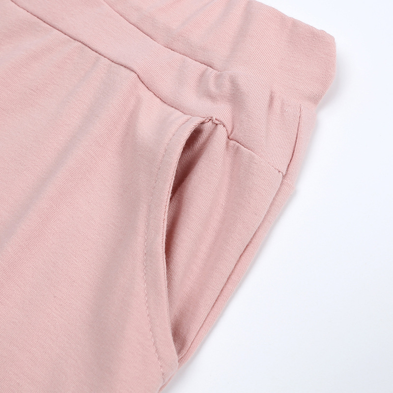 Mother&Kids Children's suit hooded short-sleeved hoodie trousers two-piece children's suit_voghion.com