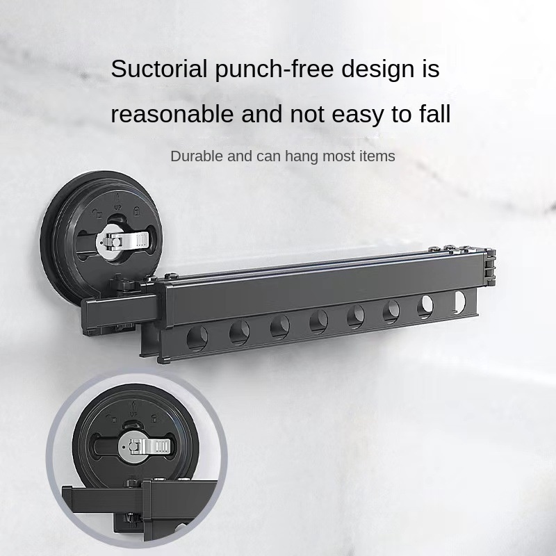 Appendiabiti da parete per lavanderia, salvaspazio, per casa, hotel, appendiabiti pieghevole, stendibiancheria retrattile in alluminio_voghion.com