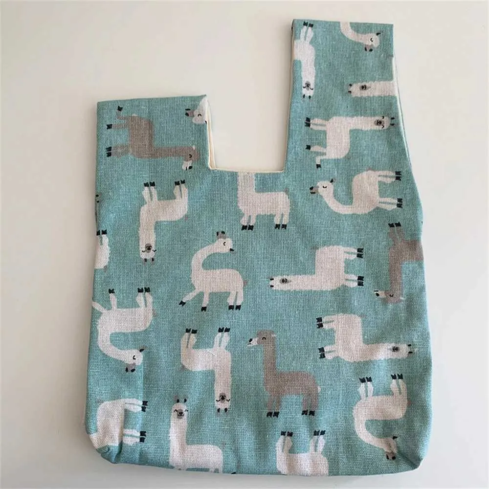 Borsa da donna in tela con stampa Mticolor in stile giapponese, borsa da shopping casual e fresca, portafoglio carino per ragazza, Y241106_voghion.com