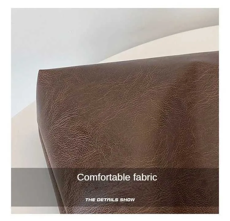 Lightweight PU soft leather large capacity womens shoulder lower arm buckle casual style makeup bag Y241123_voghion.com
