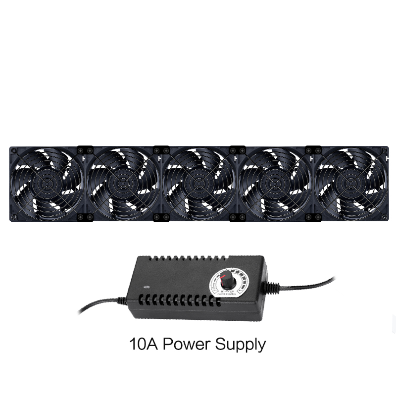 12038 Kit ventola ad alta velocità da 120 mm con due cuscinetti a sfera 5000 giri/min 100 V 110 V 220 V per armadio per mining BTC, sistema di raffreddamento da 12 cm_voghion.com