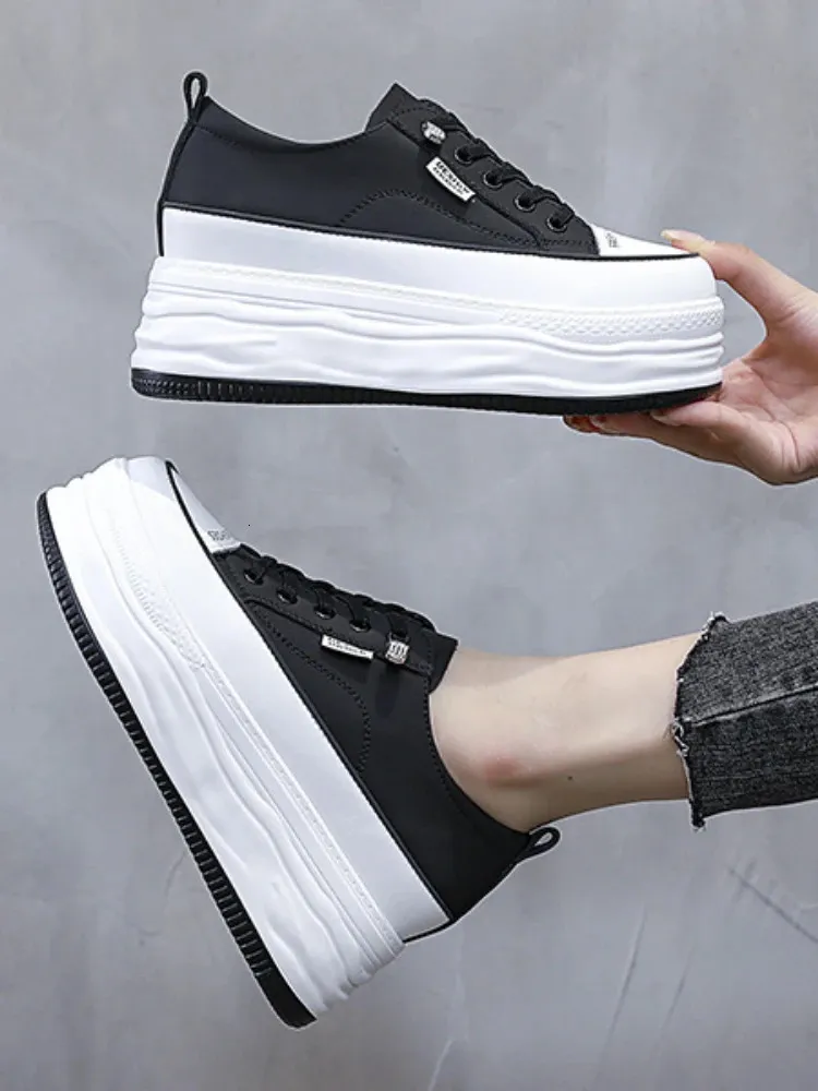 7cm rindsleder vulkanisierte plattform keilförmigen versteckte schnürsenkel schnürsenkel erhöhen lässige mode sport frauen_voghion.com