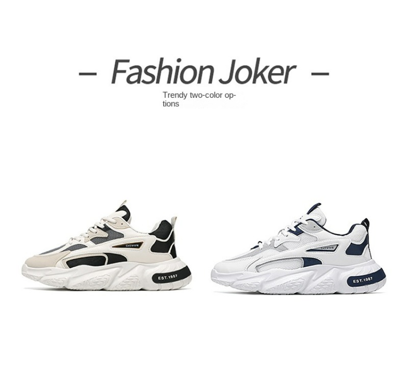 Baskets épaisses en maille respirante pour hommes, chaussures de course à pied, de haute qualité, bout rond, plateforme en caoutchouc, Tenis, nouvelle collection été 2024_voghion.com