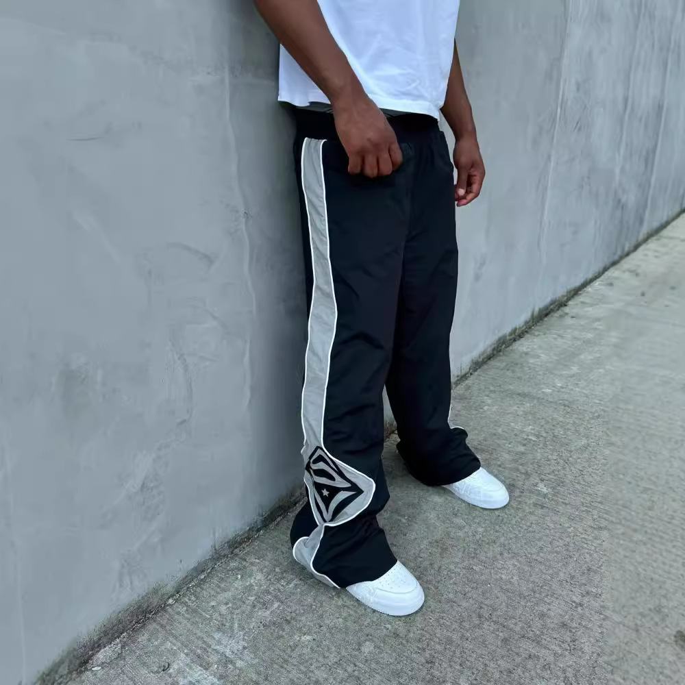 Vêtements pour hommes Pantalons de survêtement en corde élastique Pantalons décontractés High Street Hip Hop Rap Street Wear