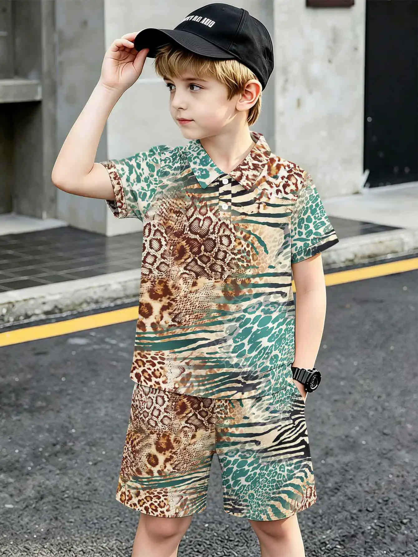 Boys Polo And Shorts Set Quick Dry Summer Outfit For Boys_voghion.com