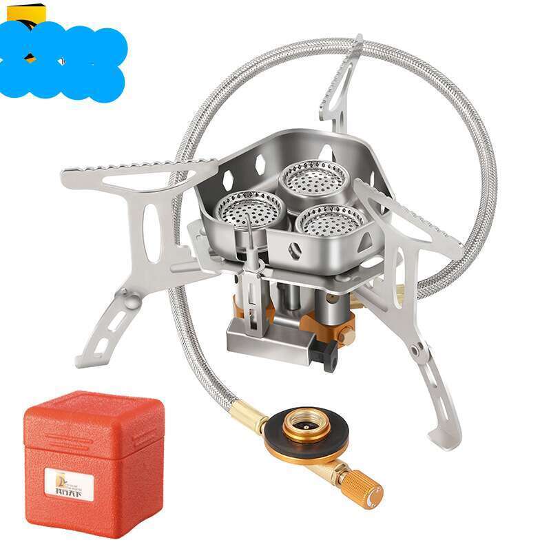 Outdoor Portable Picnic Stove, Cookware, Windproof Head, Camping Butane Gas Stove_voghion.com