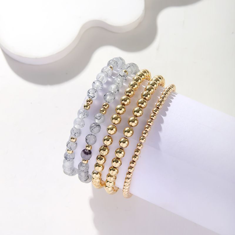 European American Cross-border Hot Sale Natural Stone Beaded Multi-layer Gold Sier Men's And Women's Hand-woven Bracelet_voghion.com