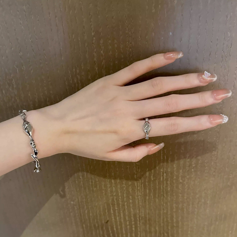 Personalised Jade Bracelet And Index Finger Ring Set For Women_voghion.com