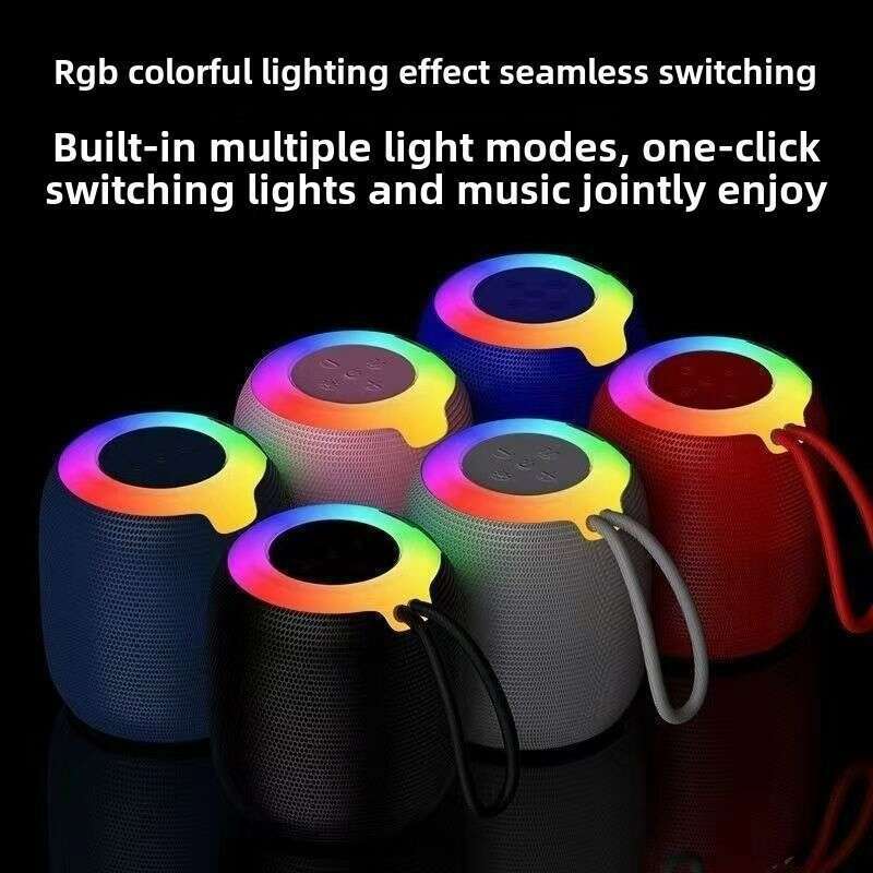 New Product 309 Wireless Bluetooth Colorful RGB Night Light Outdoor Portable Mini Fabric Subwoofer Sound System_voghion.com