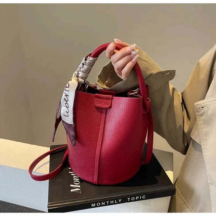 Borsa a secchiello retro donna borsetta a spalla e tracolla chic_voghion.com