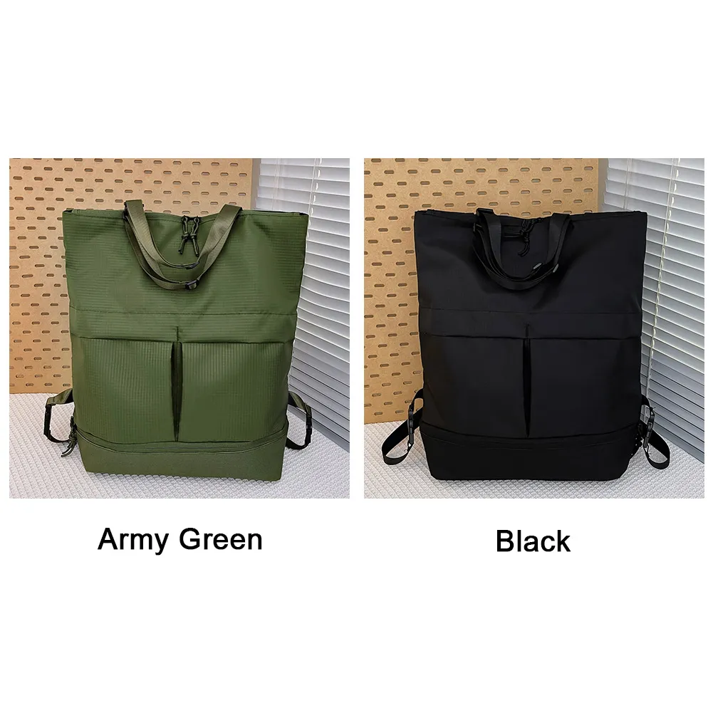 Unisex Travel Backbag Lightweight Women&Men Carry On Backpack Large Capacity Solid Colour Multifunctional Versatile_voghion.com