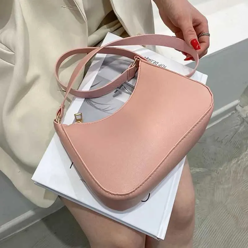 Elegant Women's Solid Colour Pu Leather Shoulder Bag Handbag_voghion.com
