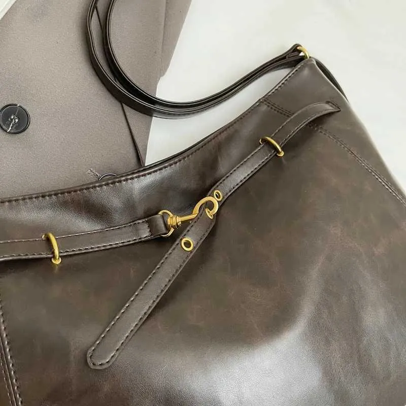 Ladies large capacity shoulder bag fashionable solid color PU casual zipper crossbody ba241216_voghion.com