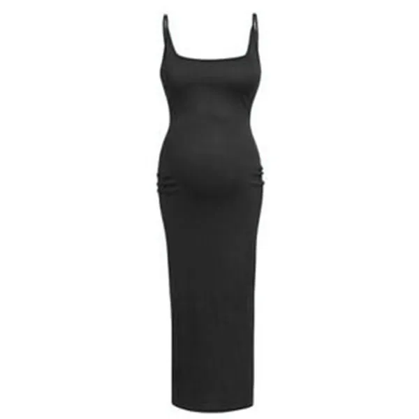 Robes de grossesse pour femmes, vêtements pour femmes enceintes, couleur unie, sans manches, décontractées, douces, robe de maternité, LJ201125_voghion.com