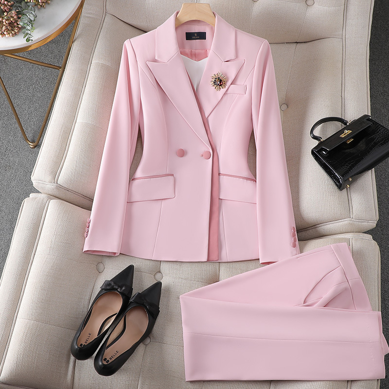 Ropa de mujer Nicho temperamento empresa de negocios traje de cuello blanco mujer 2023 otoño e invierno nueva versión ropa de trabajo de gerente de hotel