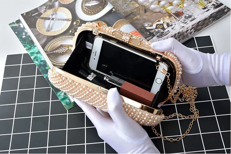 Perlen-clutch Abendtasche Elegante Party-tasche Für Damen Mädchen_voghion.com