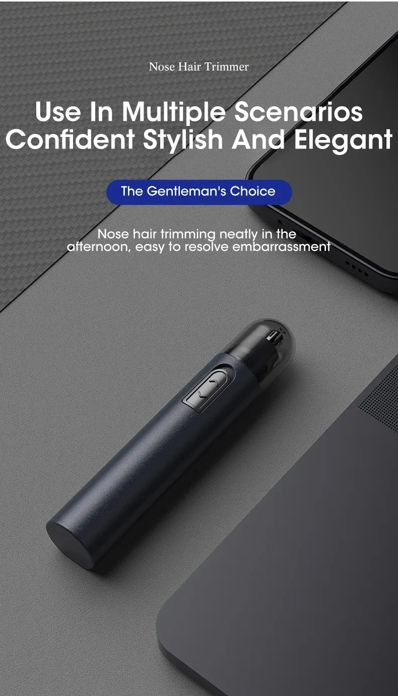 Metal Nose Trimmer - Battery Operated_voghion.com