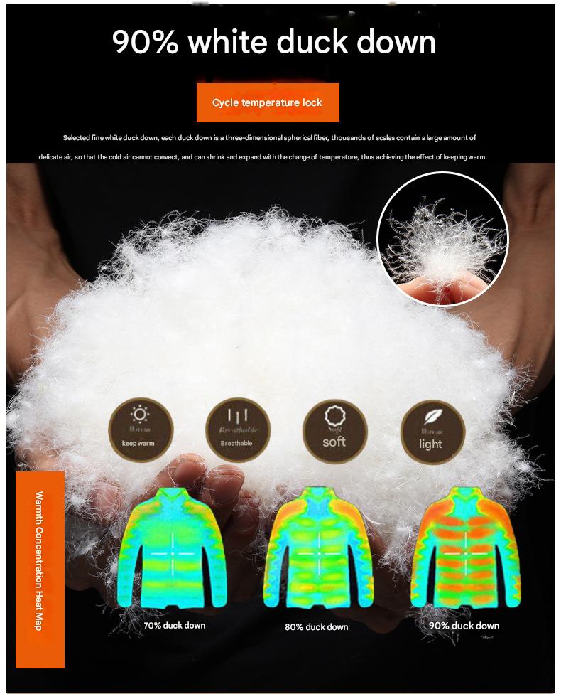 ​​Men's Clothing Unisex High-Gloss Down Jacket - Detachable Logo Winter Coat (Wholesale Bulk Order Available)​​_voghion.com