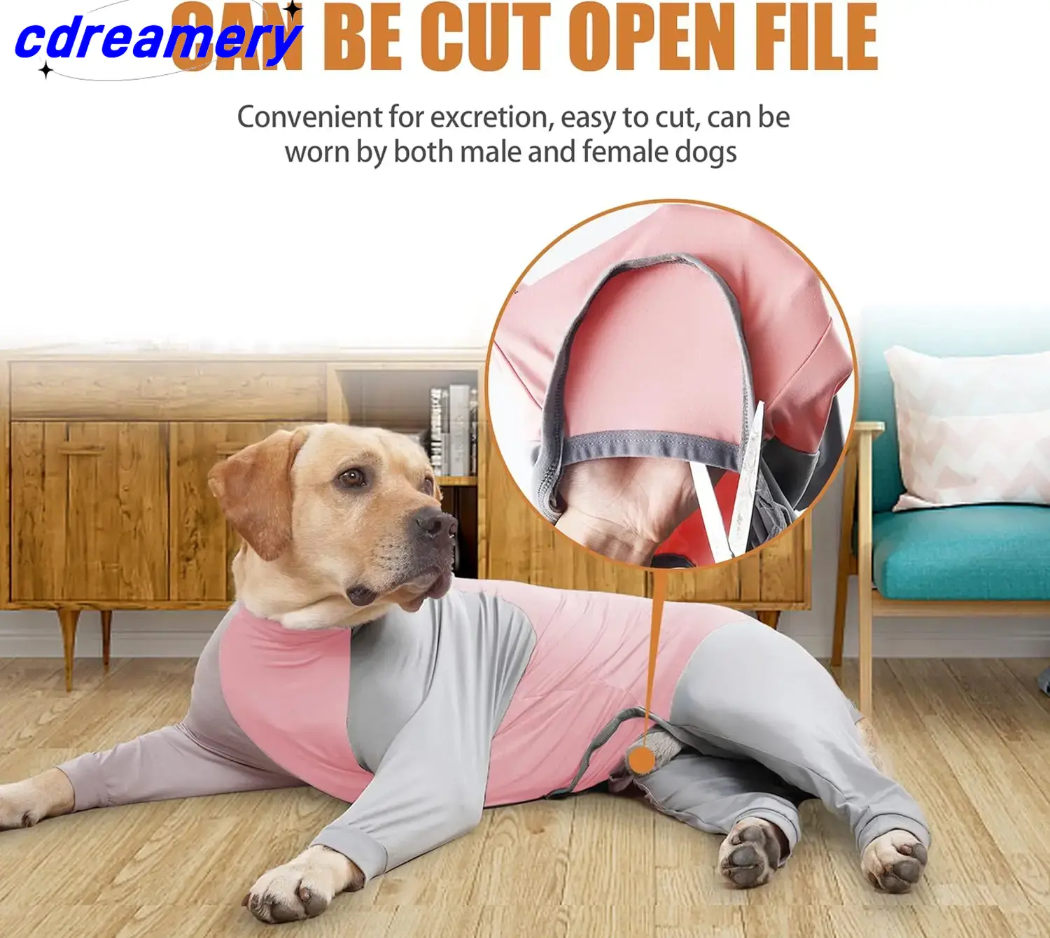 Pet Recovery Suit Dog Pajamas High Elasticity Comfortable Convenient Home Wear Jumpsuit Clothing For Small Medium Dogs_voghion.com