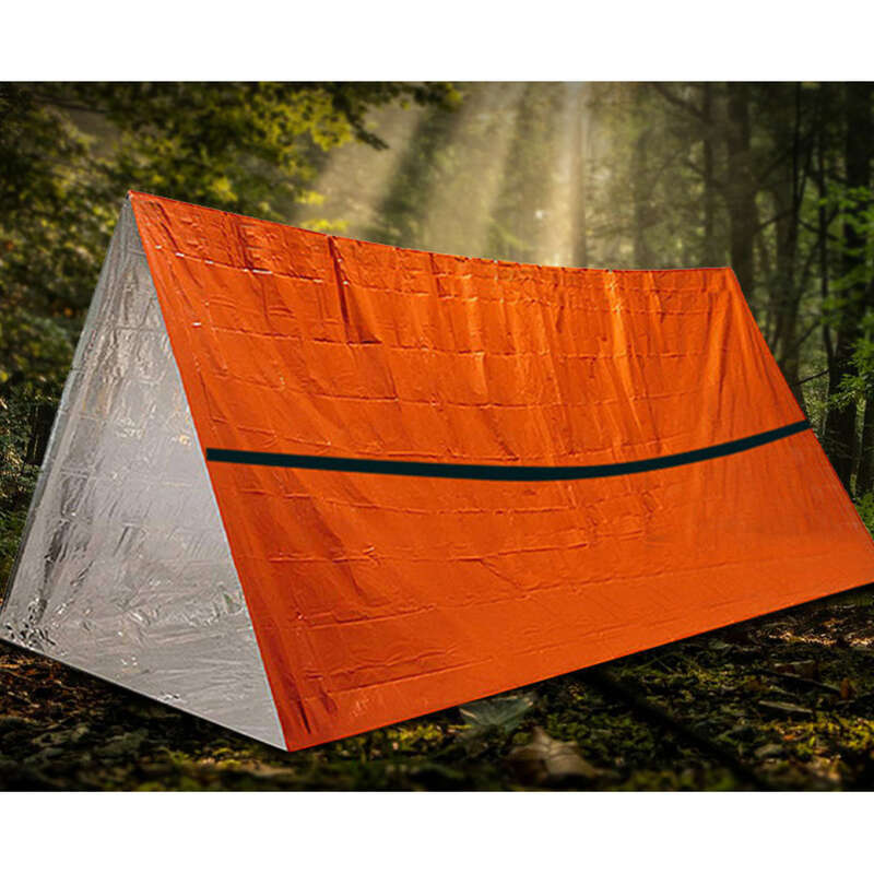 Portable Outdoor Cold And Moisture-proof, Warm Camping, Heat Reflection Bag, Emergency Aluminum Film Triangular Tent For_voghion.com