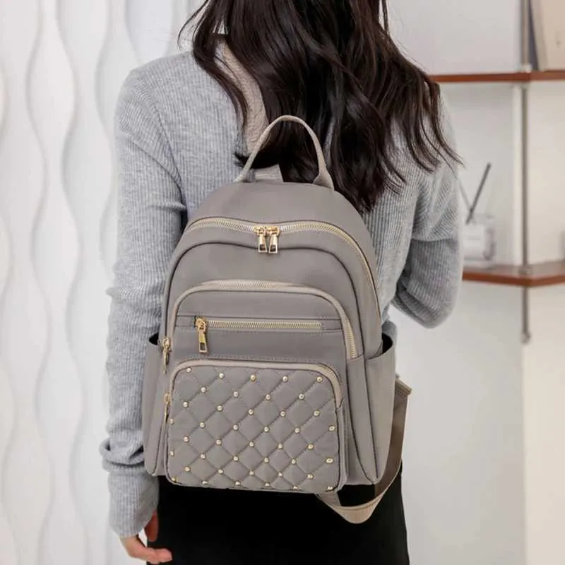 Fashion Nylon Women's Large Travel Backpack For Stylish Journeys_voghion.com