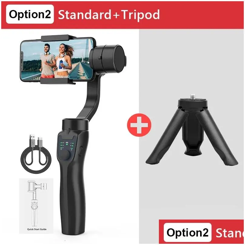 F8 Handheld 3Axis Gimbal Phone Holder Anti Shake Video Record Stabilizer For Cellphone Smartphone 241220 Drop Delivery_voghion.com