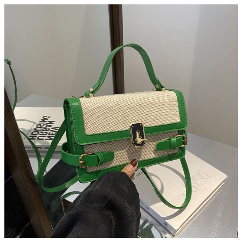 Women's Contrast Color This Year Popular Trend Ins Hand Held Single Shoulder Crossbody Ladies Small Square Bag_voghion.com