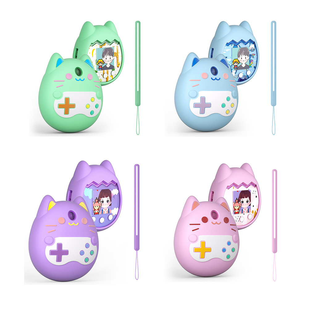 Carcasă din silicon pentru Tamagotchi Pix, carcasă de protecție cu desene animate drăguțe, impermeabilă, anti-cădere, model curcubeu cu desene animate (doar carcasă)_voghion.com