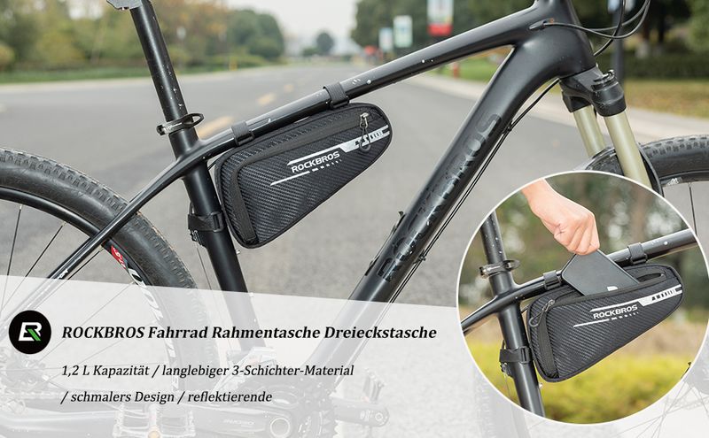 ROCKBROS Bicycle Frame Triangular Bag For MTB Road Bikes DHL_voghion.com