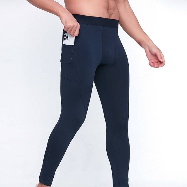 Kompressions-Laufhose für Herren – Hochelastische, schnelltrocknende Trainingstights für Fitnessstudio, Joggen und Outdoor-Sport (Schwarz/Weiß/Grau/Marineblau/Grün/Burgunderrot)​_voghion.com