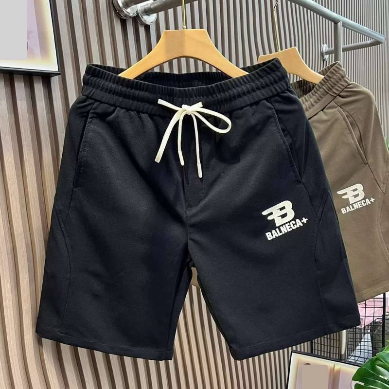 Pantaloncini da uomo oversize casual, vestibilità ampia, estivi, alla moda, sottili, modello a cinque punte._voghion.com
