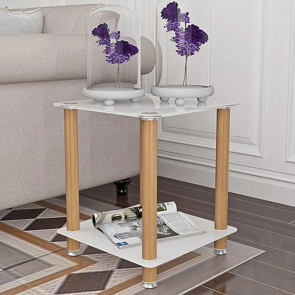 1-Piece Side Table ; 2-Tier Space End Table ; Modern Night Stand; Sofa Table; Side Table With Storage Shelve_voghion.com