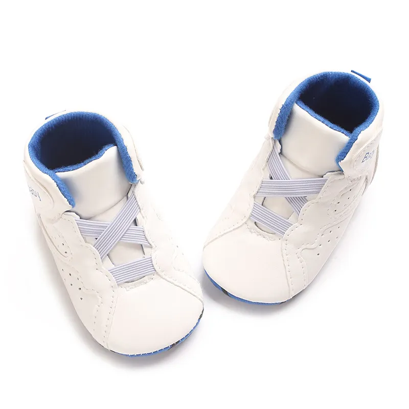 Muoti korkeavartiset vauvan pojat tytöt vauvan koripallo littlesprouts urheilukengät rento liukumaton ensiaskelkengät_voghion.com