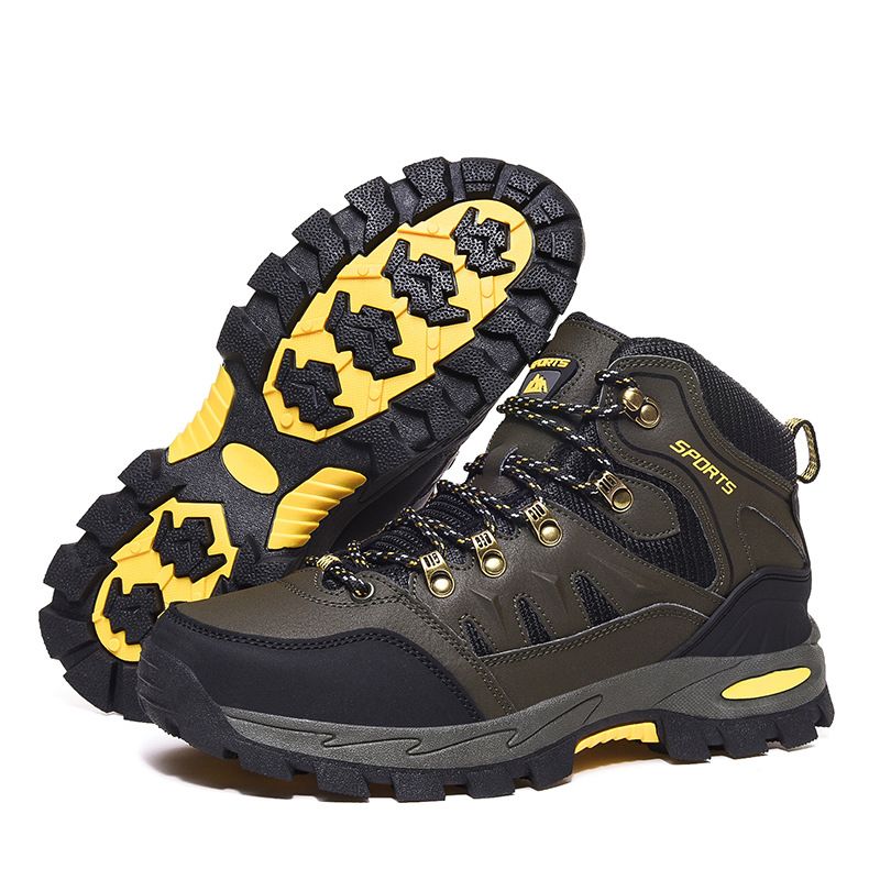 Sommer High-Top Outdoor Wanderbergsteigen Schuhe Mode lässig dicke Unterseite rutschfeste Einzelschuhe Männer_voghion.com