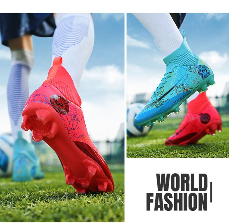 High-Top-Herren-Long-Broken-Nails-Trainings-Fußballschuh für Kinder, Jungen und Mädchen, Größe 48_voghion.com