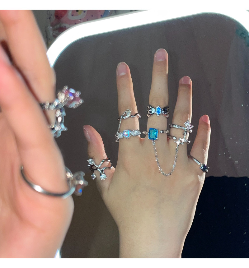 Nišna oblika za ženske prstane, lahek luksuz za Instagram, hladen in brezbrižen slog z verižico iz diamantov in cirkonov,_voghion.com
