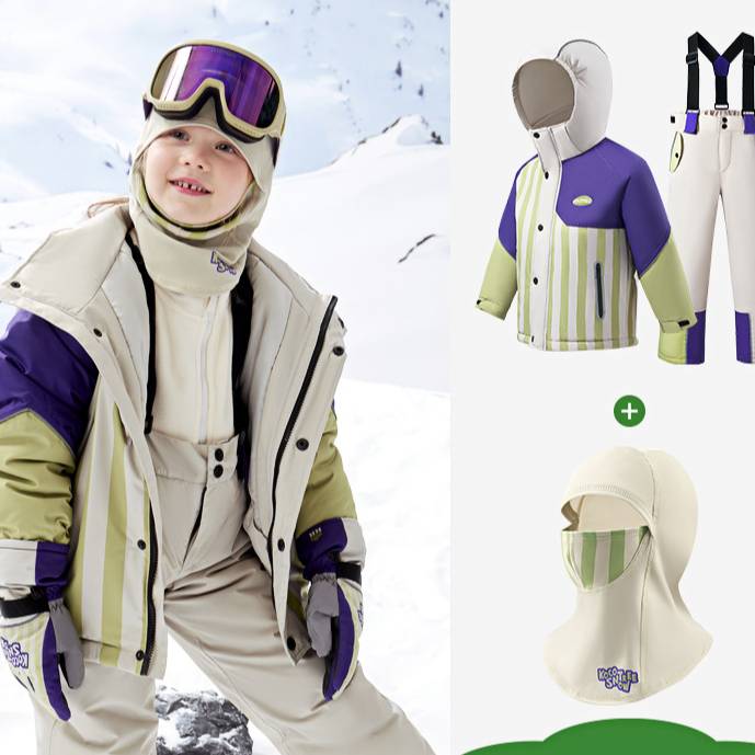 Skianzug-Set für die ganze Familie – Wasserdichte und winddichte Skijacke und -hose für Kinder und Erwachsene (Wassersäule 8000 mm, abnehmbare Kapuze, Teflonbeschichtung)_voghion.com