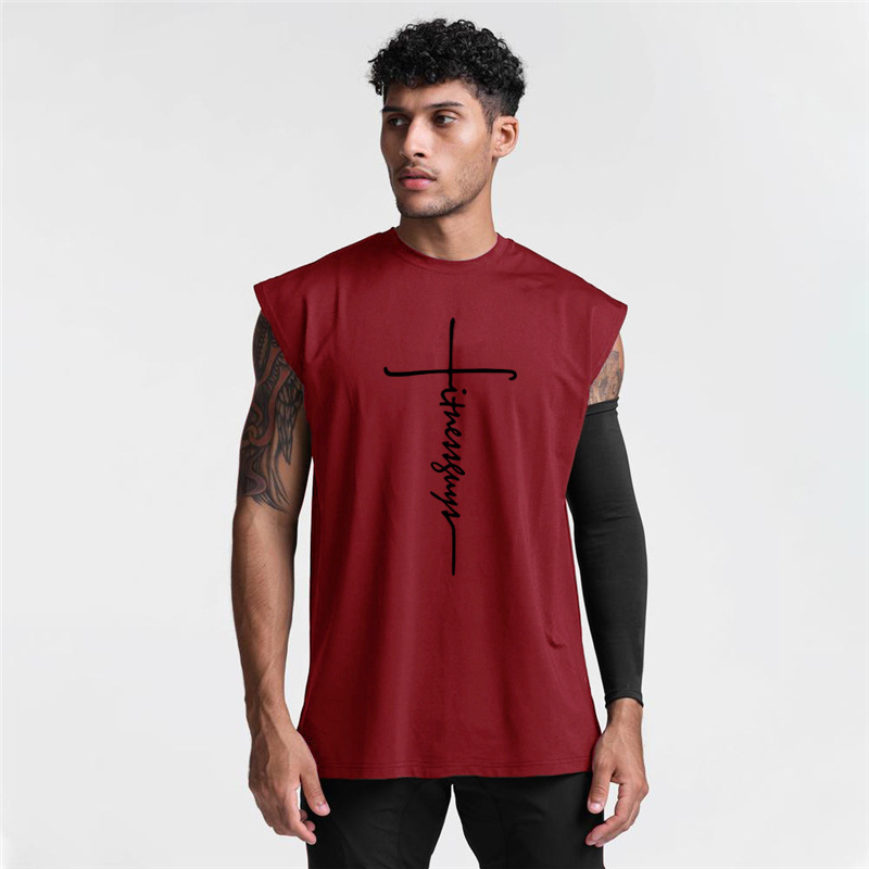 Canotta sportiva in rete ampia che assorbe il sudore per corsa traspirante da uomo, asciugatura rapida, allenamento senza maniche, fitness_voghion.com