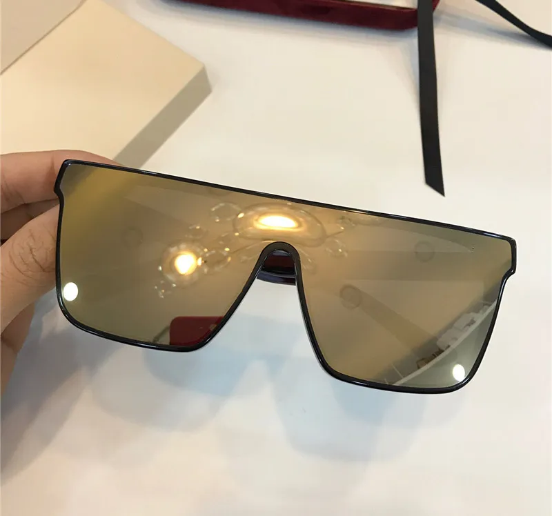 Wholesale-Sunglasses Brand Designer 0268 Fashion Big Frame Plate Glasses Siamese Lens Design Avant-garde Style UV400_voghion.com