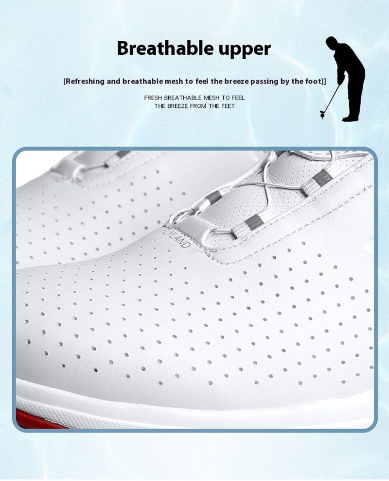Chaussures professionnelles pour hommes Nouvelles baskets d'entraînement de golf sans crampons à boucle pivotante Taille L_voghion.com