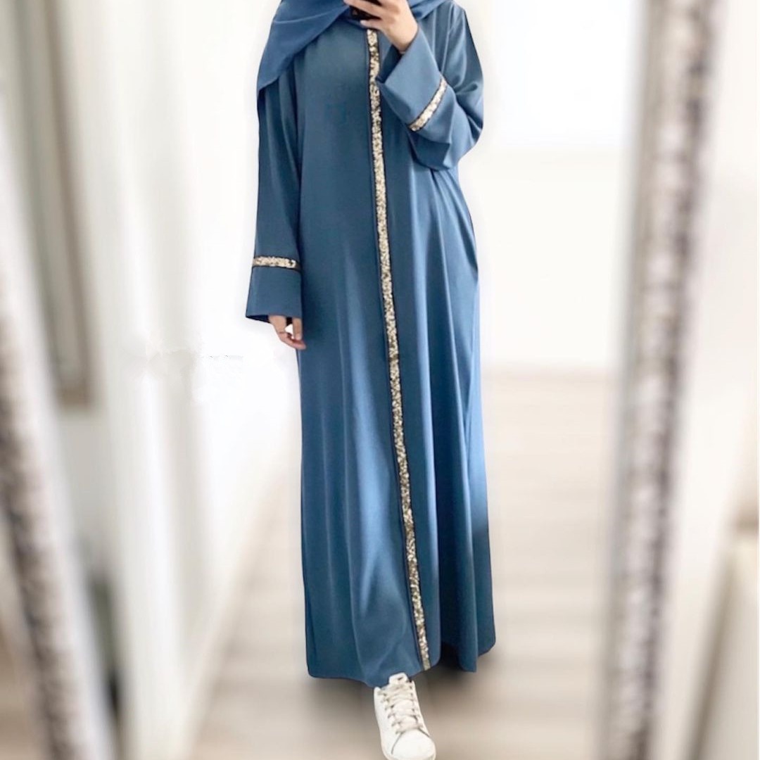 Robe en mousseline de soie, vêtements pour femmes, robe à paillettes épissées, couleur unie