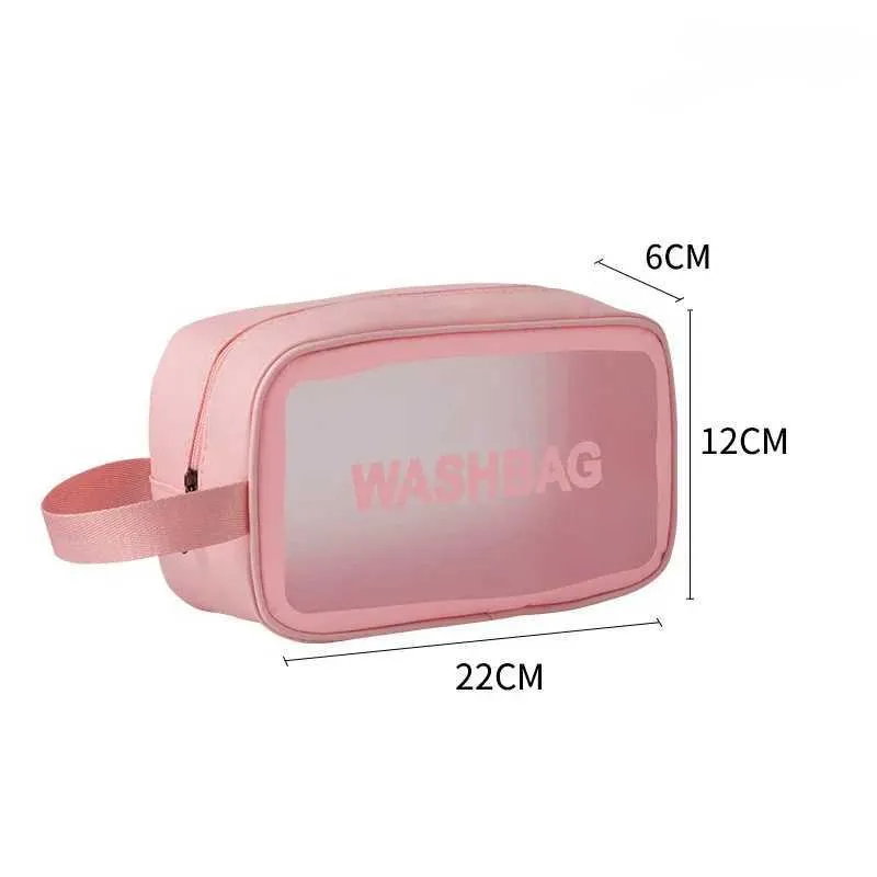 Trousse de maquillage transparente et étanche en PU pour femmes Y241023_voghion.com