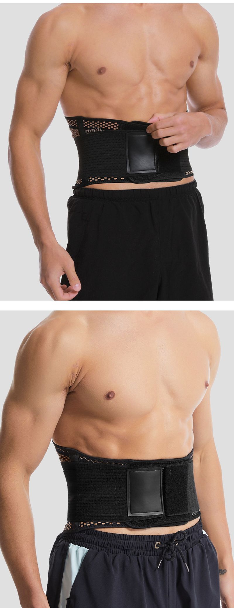 Neu Bund stricken Druckgurt für Fiess Übung Kupfer Ionen Taille Bündel_voghion.com