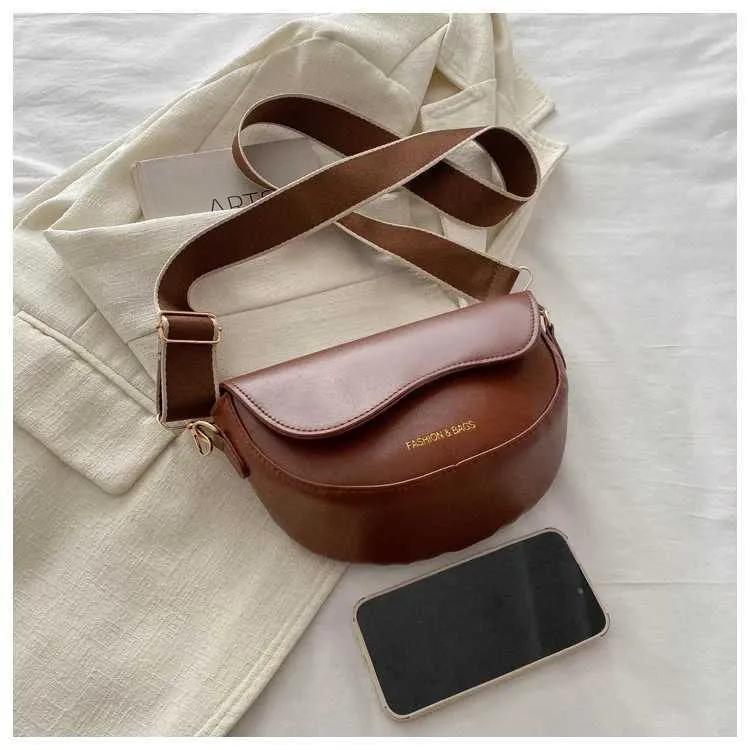 Borsa a tracolla da donna, vintage, tinta unita, piccola, alla moda, in pelle PU, con tracolla larga, da portare sotto le ascelle 01C241217_voghion.com