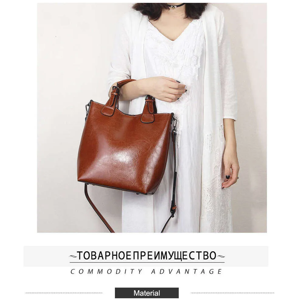 Zncy 100% Gnuin Lathr -käsilaukku Rtro Coff Women Casual Tot Buckt Bag Classic Black Lady Crossbody Mssngr_voghion.com